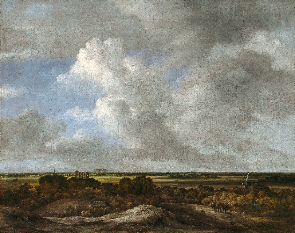 Jacob van Ruisdael - Vista de tierra adentro desde las dunas costeras c. 1670