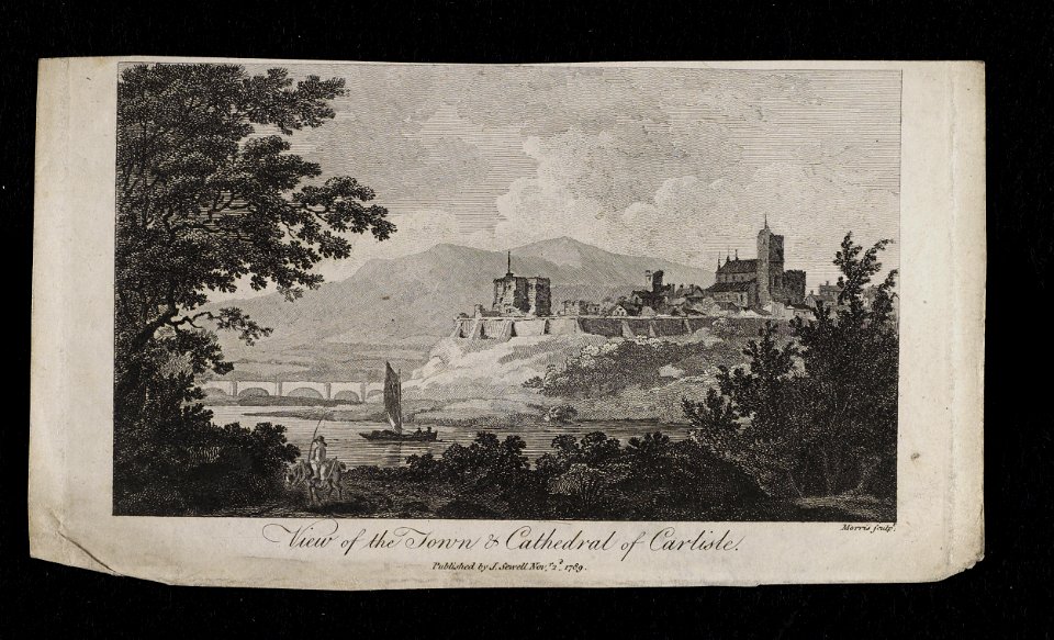 Jacobite broadside - View of the Town and Cathedral of Carlisle