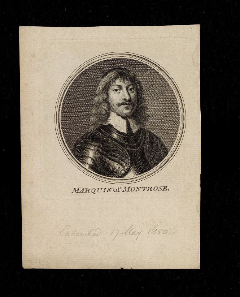Jacobite broadside - Portrait of Montrose