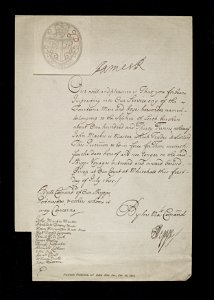 Jacobite broadside - Facsimile of a letter by James VI-I
