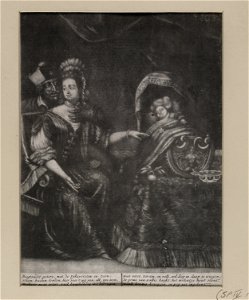 Jacobite broadside - Mary of Modena and Father Petre with the infant