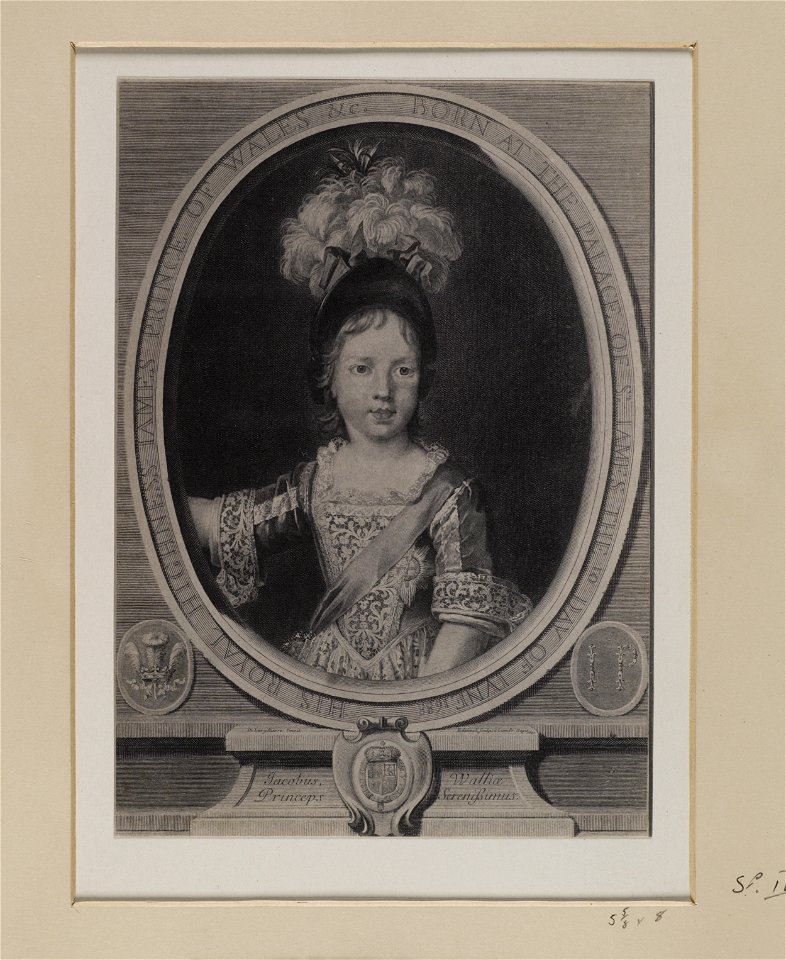 Jacobite broadside - Portrait of Prince James as a young boy 04