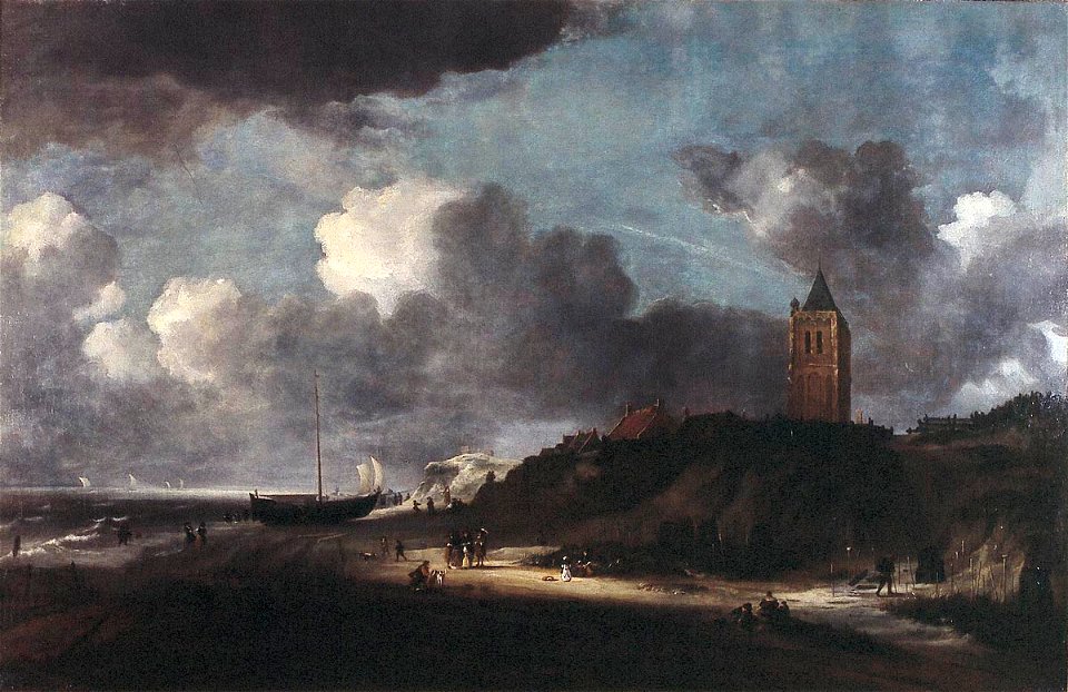 Jacob van Ruisdael - Beach scene, possibly near Egmond