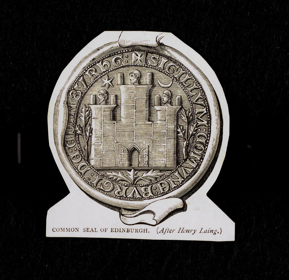 Jacobite broadside - Common seal of Edinburgh (After Henry Laing)