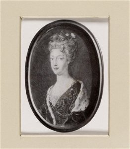 Jacobite broadside - Miniature portrait of Louisa as young woman