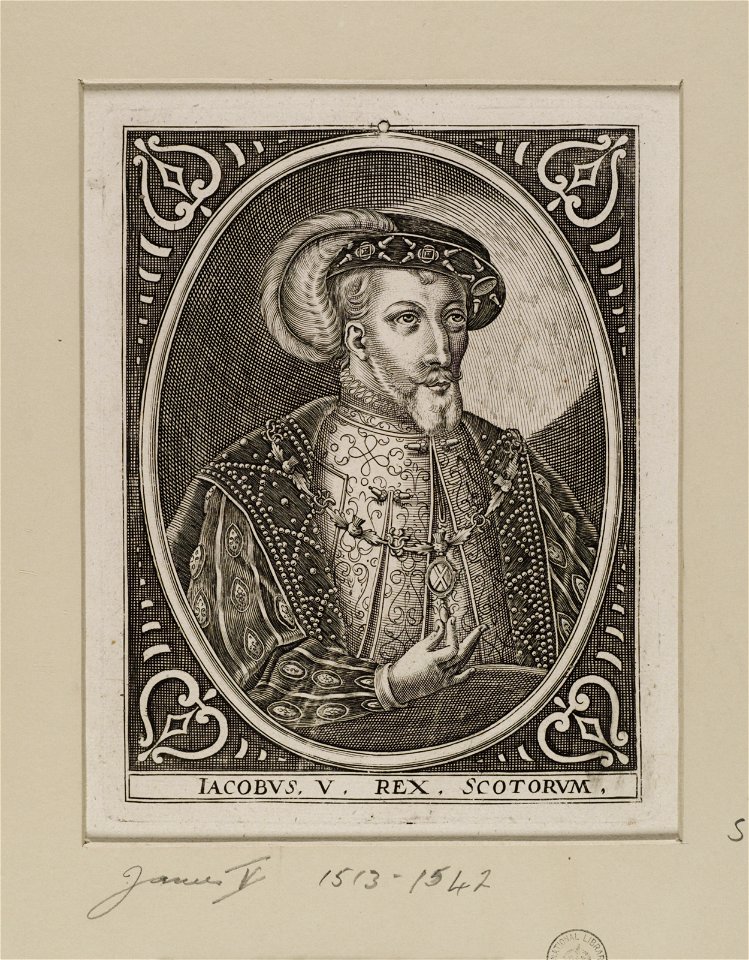 Jacobite broadside - James V (1512- 1542). Father of Mary Queen of Scots