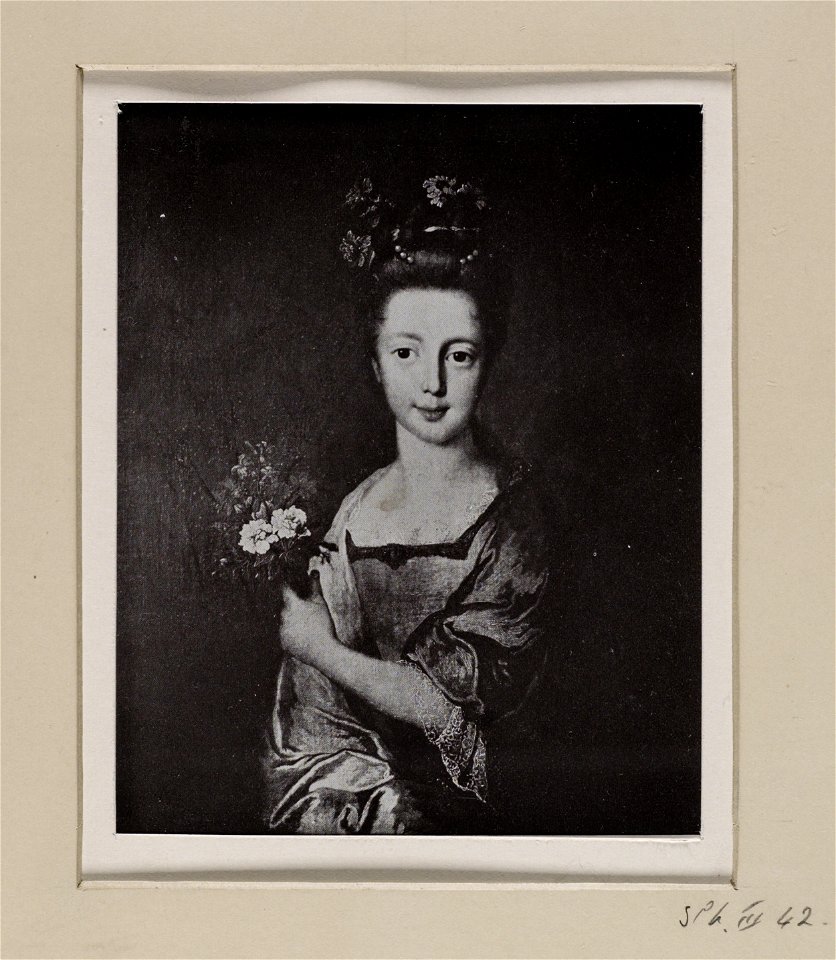 Jacobite broadside - Portrait of Louisa Maria as young woman 02