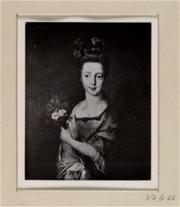 Jacobite broadside - Portrait of Louisa Maria as young woman 02. Free illustration for personal and commercial use.
