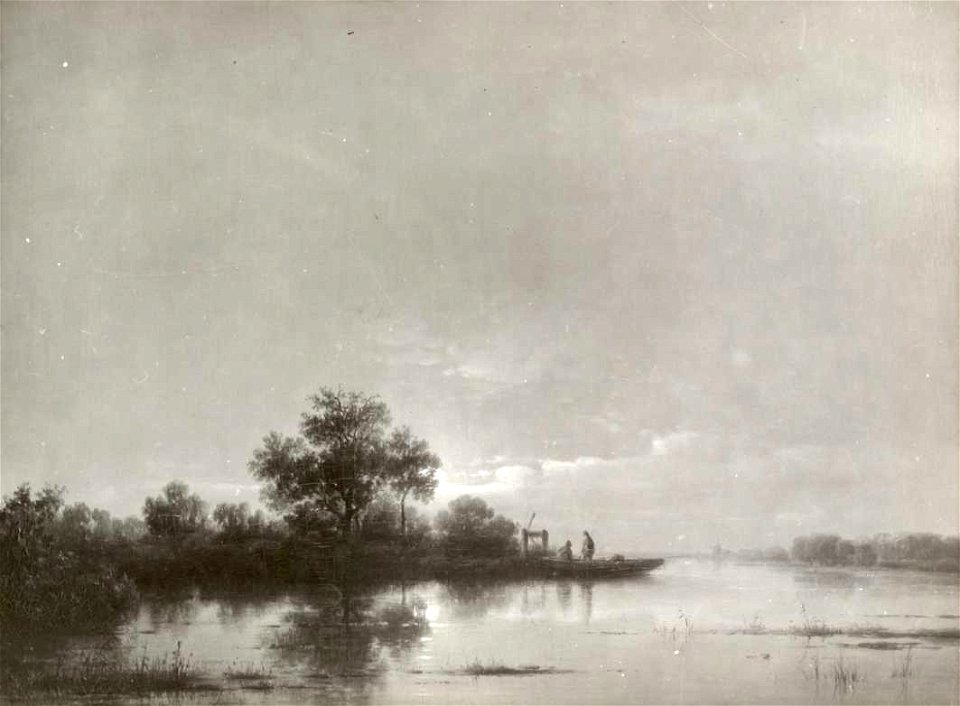 Jacobus Loerenz Sörensen - Rivierlandschap bij maanlicht - 0629 - Rijksmuseum Twenthe