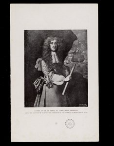 Jacobite broadside - Photographic reproduction of James VII-II as Duke of York from the painting by Riley owned by the Marchioness of Bute