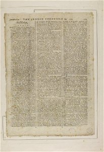 Jacobite broadside - London Chronicle for Jan 28-30, 1762