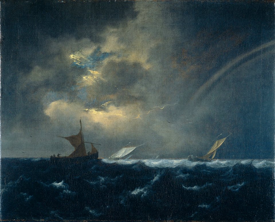 Jacob van Ruisdael - Ships in Stormy Seas