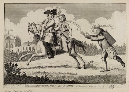 Jacobite broadside - John of Gant Mounted or Mars on his Journey If Musick be the Food of Love Play on