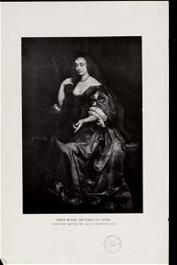 Jacobite broadside - Anne Hyde, Duchess of York, from a painting by Lely