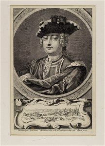 Jacobite broadside - Bust of William Augustus, Duke of Cumberland