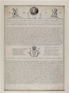 Jacobite broadside - Compliment fait A Son Altesse Royale Charles Edward Princes de Galles…