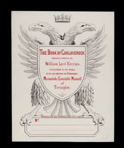 Jacobite broadside - Proof page from 'The Book of Carlaverock'
