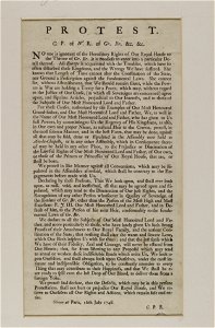 Jacobite broadside - Protest broadside