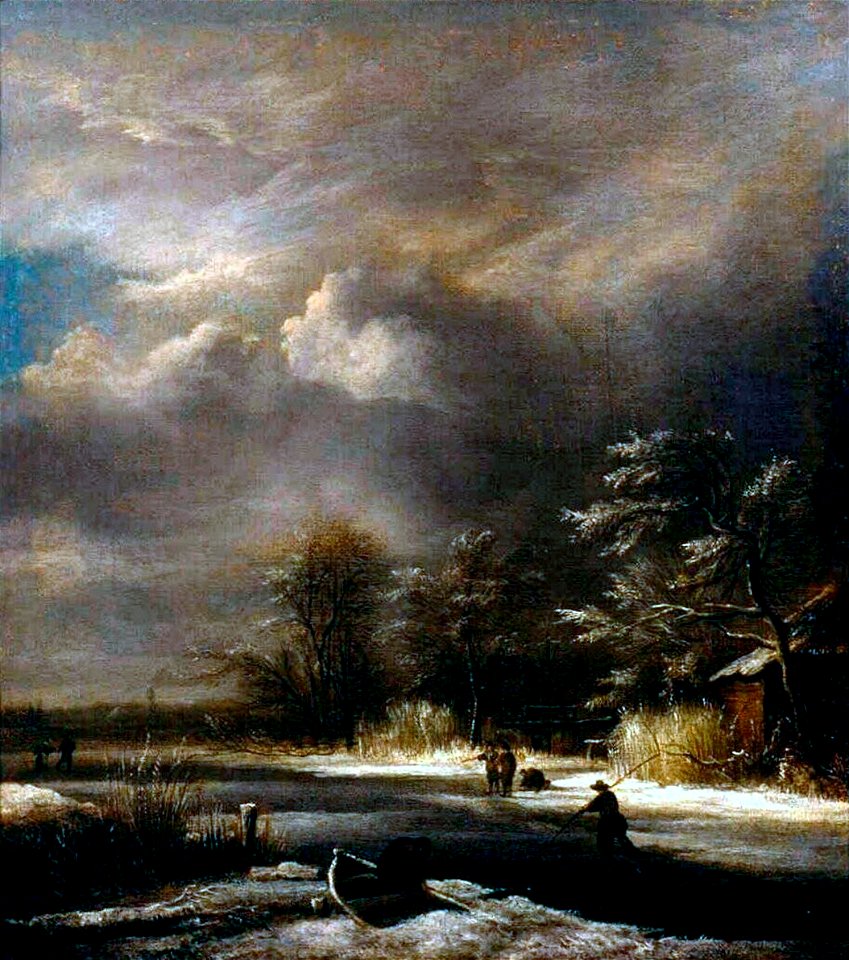 Jacob van Ruisdael - Winter Landscape with Skaters