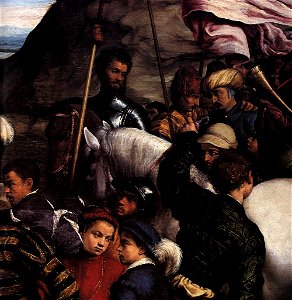 Jacopo da Ponte - Adoration of the Kings (detail) - WGA01429. Free illustration for personal and commercial use.