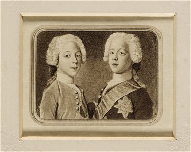 Jacobite broadside - Miniature of two boys