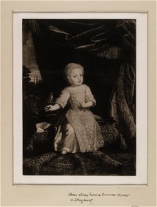 Jacobite broadside - Portrait of James as young child. Free illustration for personal and commercial use.