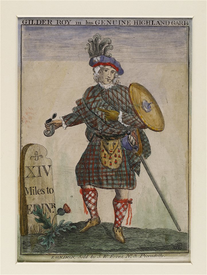 Jacobite broadside - Gilder Roy in his genuine Highland Garb