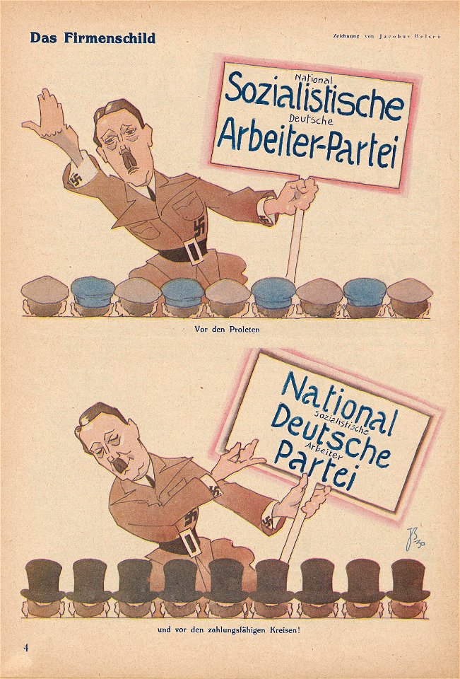 Jacobus Belsen - Das Firmenschild 1931