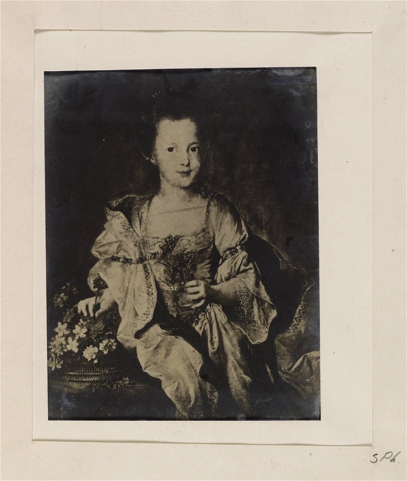 Jacobite broadside - Portrait of Louisa, The Princess Royal, Daughter of James II; as young girl