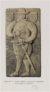 Jacobite broadside - Reproduction of the tombstone of Edward Maxwell, in the church of Terregle