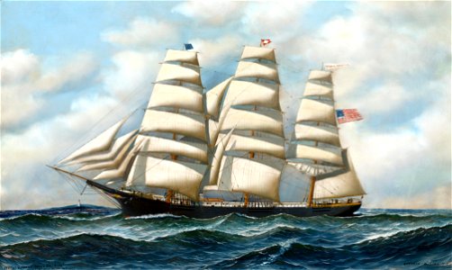 Antonio Jacobsen - The ship Young America at sea