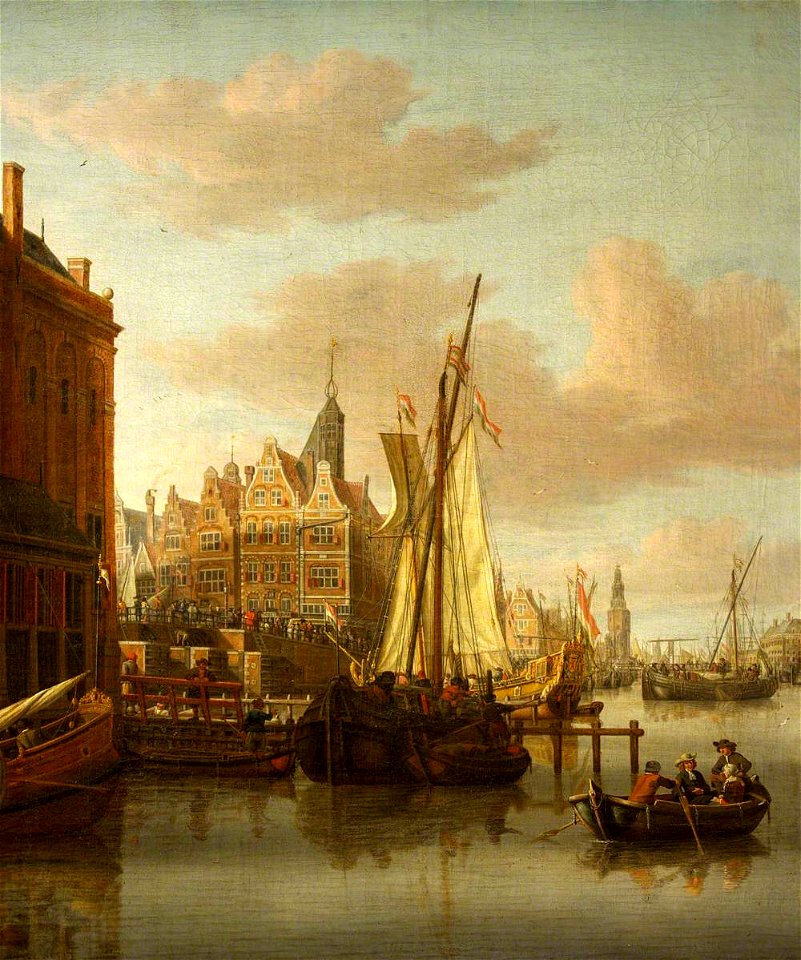 Jacobus Storck - A View of Amsterdam, with the Oude Schans Canal and the Montelbaans Tower NTI DYP 453765-001