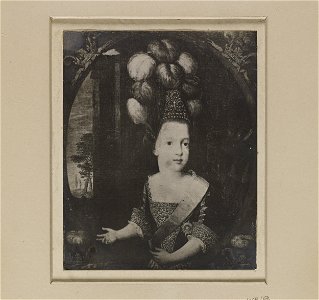 Jacobite broadside - Portrait of Prince James as child in dress