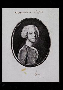 Jacobite broadside - Miniature portrait of Prince Henry as a boy