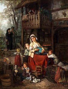 Jacobus Leisten Familienidyll vor dem Forsthaus