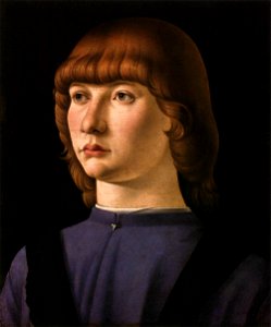 Jacometto Veneziano - Portrait of a Boy - WGA11898. Free illustration for personal and commercial use.