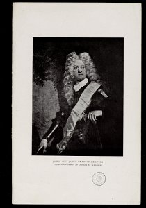 Jacobite broadside - James Fitz James Duke of Berwick, from the painting bu Cassana at Blenheim