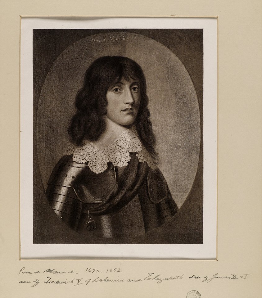 Jacobite broadside - Portrait of Prince Maurice (1620- 1652)