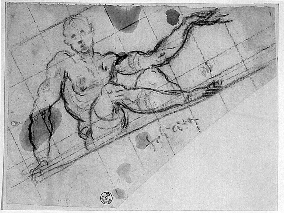 Jacopo Tintoretto - Design for an Allegory of Fortune (Felicità) - WGA22705
