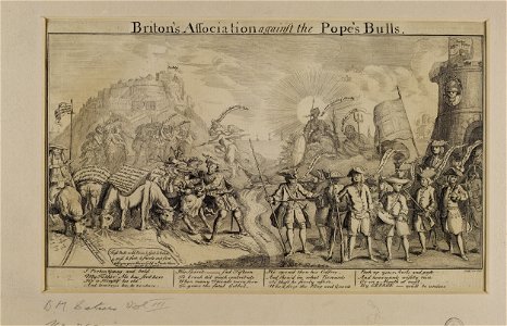 Jacobite broadside - Briton's Association against the Pope's Bulls