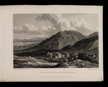 Jacobite broadside - Holyrood House, W. Westall engraved by J. Fife, London, 1829