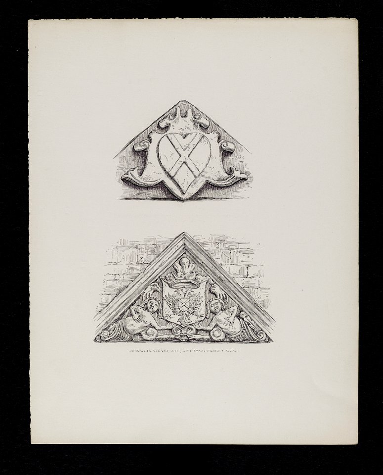 Jacobite broadside - Reproductions of monuments in Carlaverock Castle