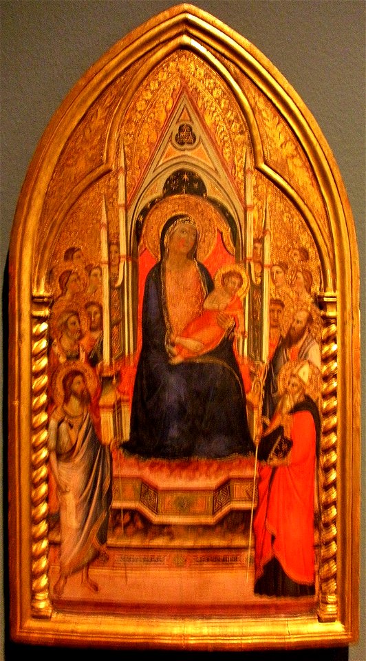 Jacopo del Casentino, Tronende Madonna met Kind en heiligen, ca 1342-50 (Bonnefantenmuseum Maastricht)
