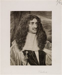 Jacobite broadside - Portrait of Charles II (1630-1685)