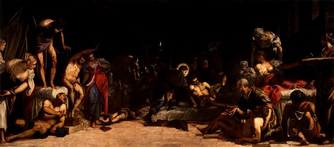 Jacopo Tintoretto - St Roch in the Hospital - WGA22605