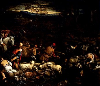 Jacopo da Ponte - Return of Jacob with His Family (detail) - WGA01457