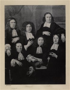 Jacobite broadside - Reproduction of a painting with 6 Tory figures