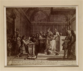 Jacobite broadside - Scene in a church for marriage of Pricne James and Maria Clementina,