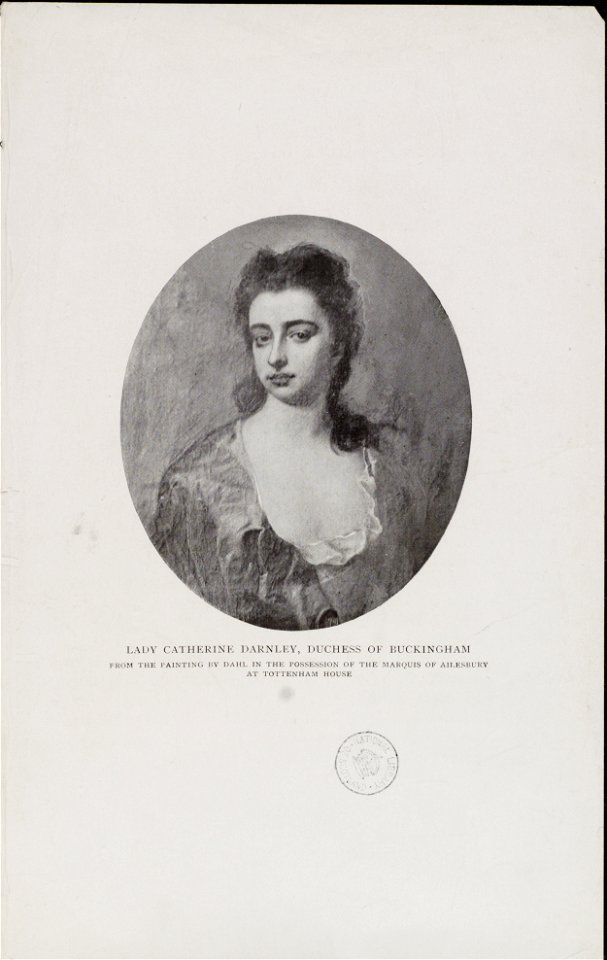 Jacobite broadside - Lady Catherine Darnley, Duchess of Buckinham, from a painting by Dahl
