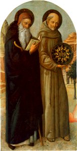Jacopo bellini, sant'antonio abate e bernardino da siena. Free illustration for personal and commercial use.
